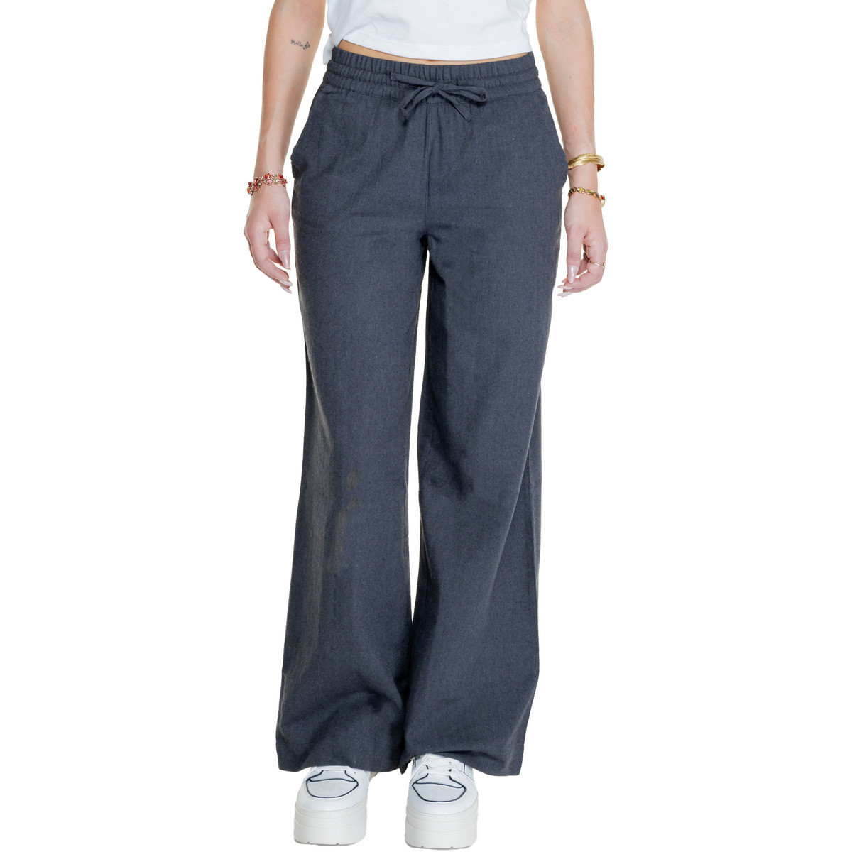 Jacqueline De Yong  JDYPAULA LIFE HW WIDE PANT WVN 15329718  Šedá