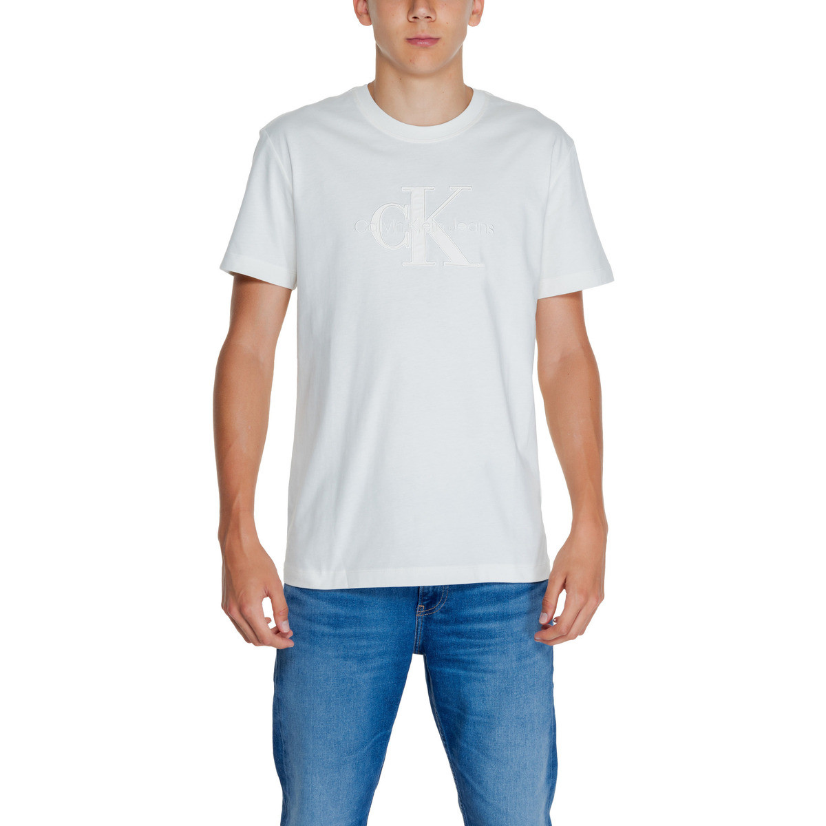 Calvin Klein Jeans  MONOLOGO APPLIQUE J30J325916  Bílá