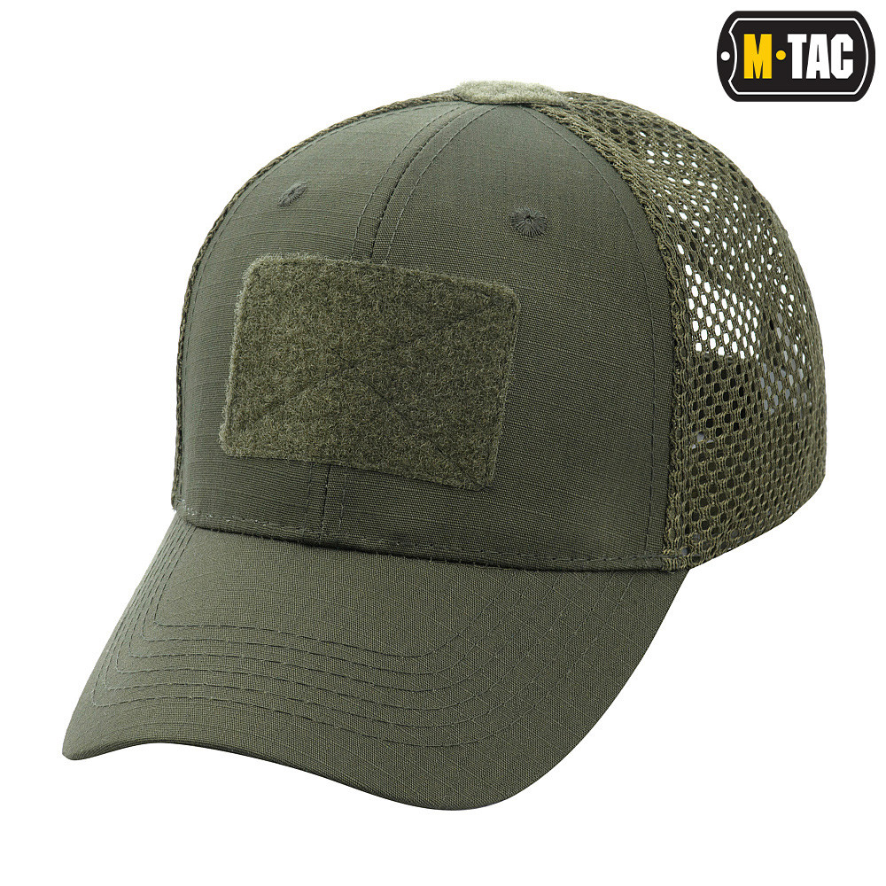 Kšiltovka M-Tac Mesh Flex Ripstop Baseball Velcro - olivová, S/M