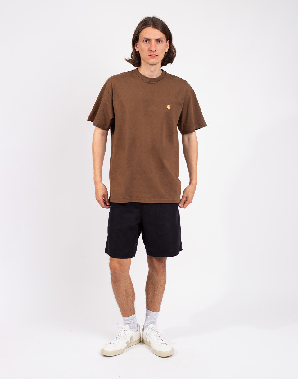 Carhartt WIP S/S Chase T-Shirt Chocolate/Gold M