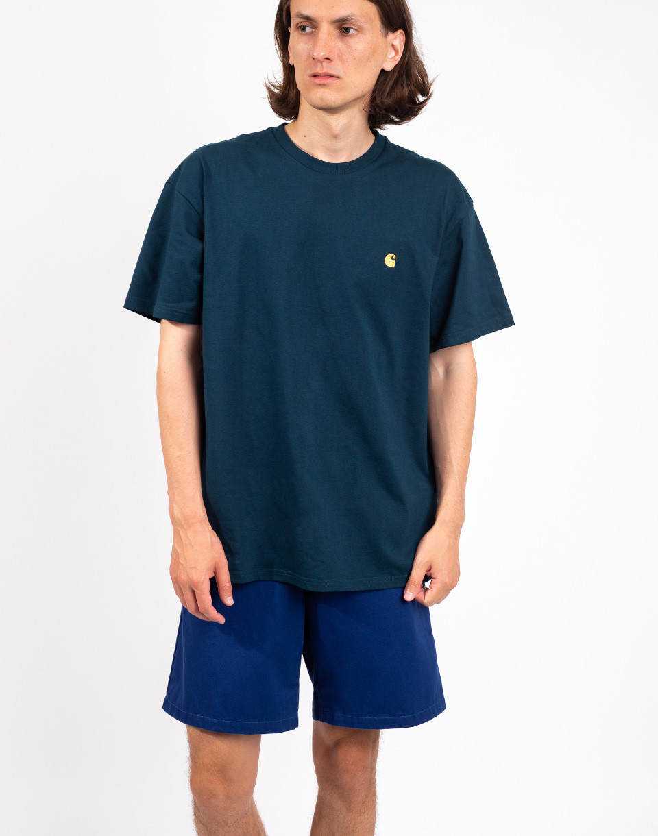 Carhartt WIP S/S Chase T-Shirt Duck Blue/Gold M