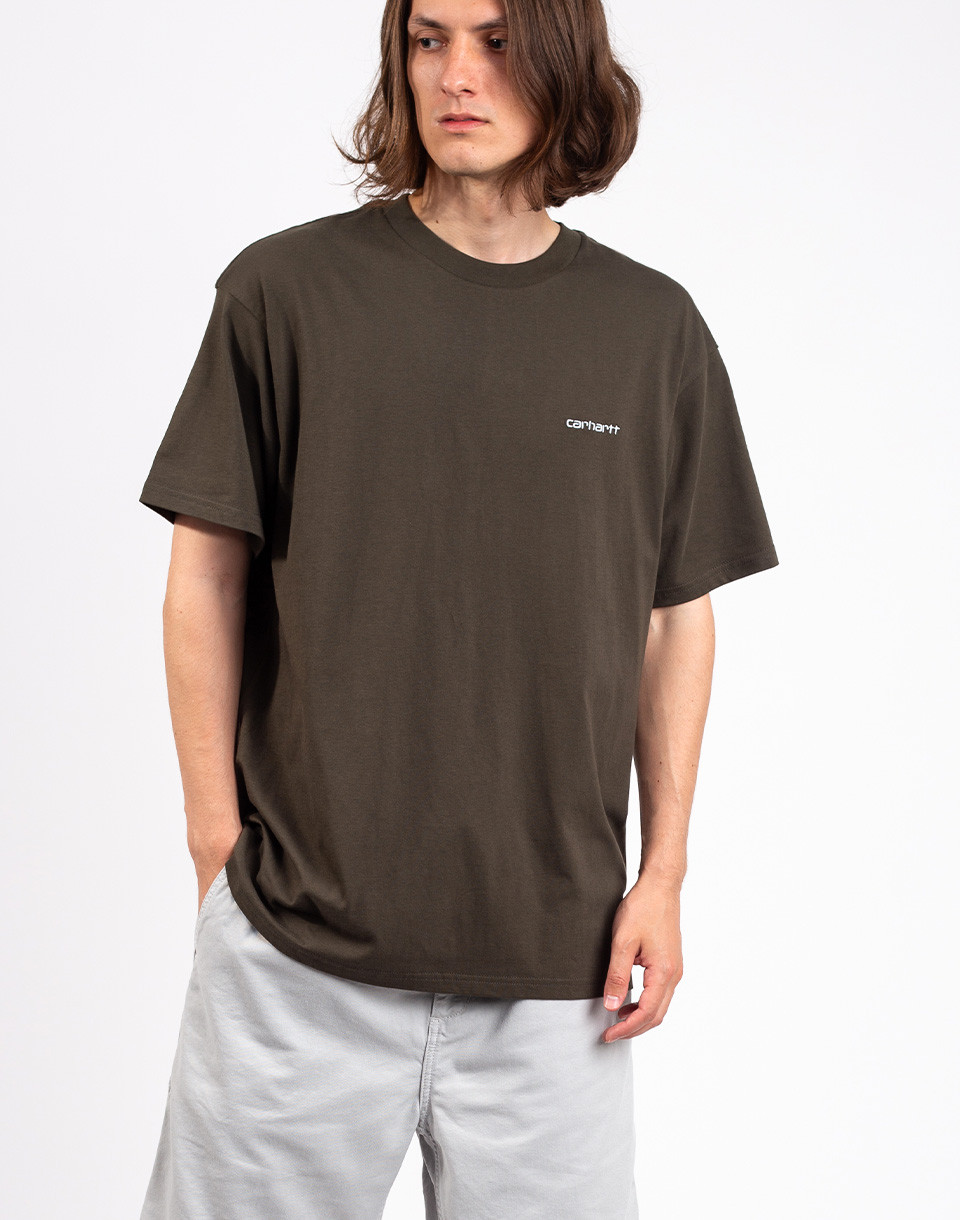 Carhartt WIP S/S Script Embroidery T-Shirt Cypress/White M