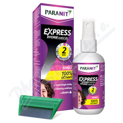 Paranit Express sprej 95ml+hřeben - II. jakost