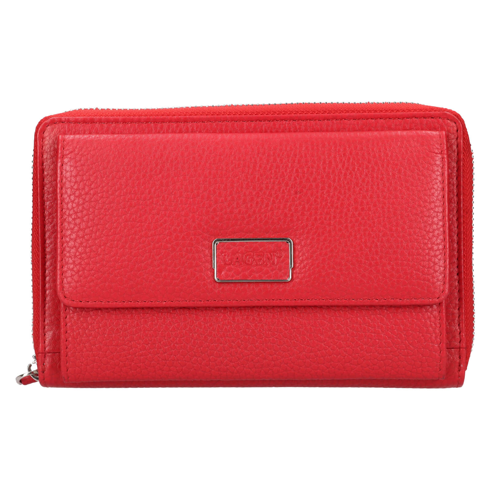 Dámská kožená peněženko-kabelka Lagen Ghitae - červená