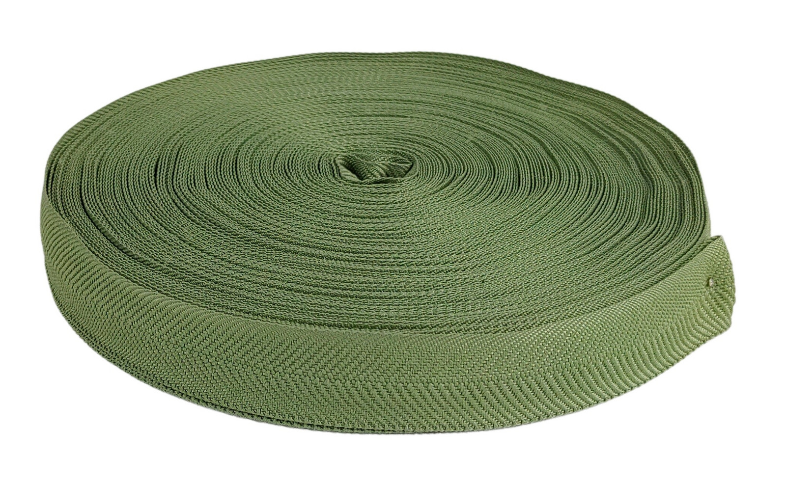 Popruh textilní zelený šířka 20 mm balení 25 metrů