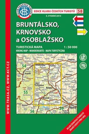 KČT 58 Bruntálsko, Krnovsko a Osoblažsko 1:50T Turistická mapa