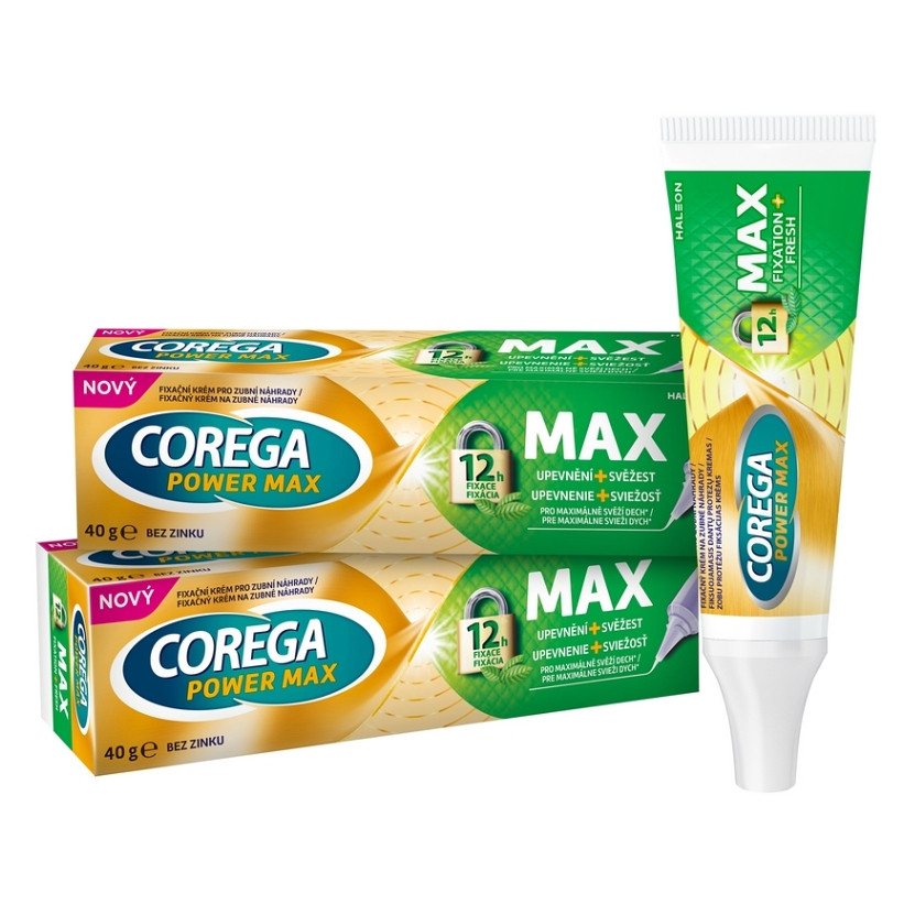 COREGA Power max upěvnění + svěžest 2 x 40 g