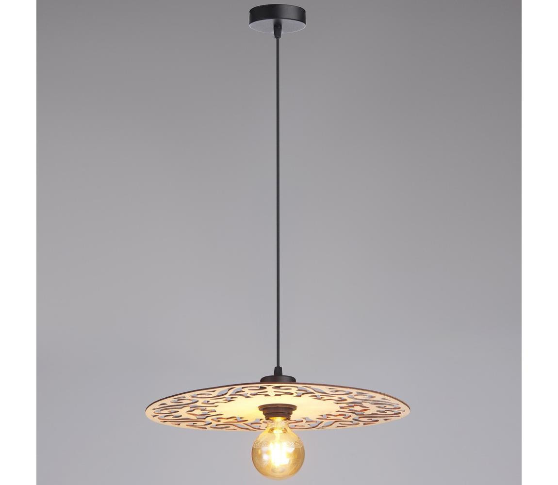 HEXE Lustr na lanku FALCO 1xE27/60W/230V pr. 40 cm béžová