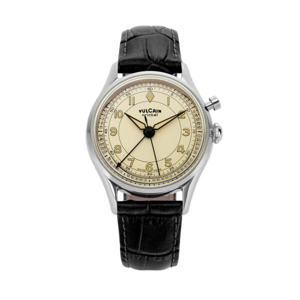 Vulcain Cricket Classique 39 mm - Eggshell - Black Alligator