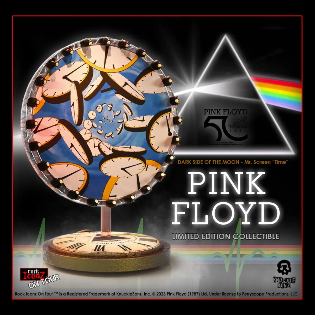 dekorace Pink Floyd - Rock Iconz - On Tour - Time Projection Screen (Dark Side of the Moon Tour)