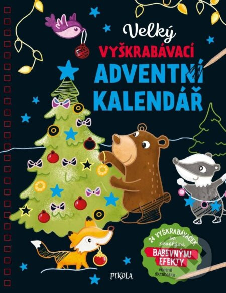 Velký vyškrabávací adventní kalendář - Pikola