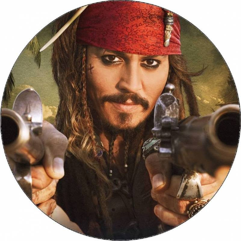 Jedlý papír Jack Sparrow se zbraněmi 19,5 cm - Pictu Hap