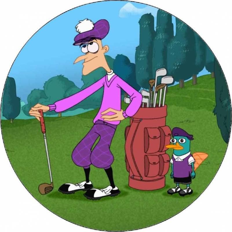 Jedlý papír Phineas and Ferb golf 19,5 cm - Pictu Hap