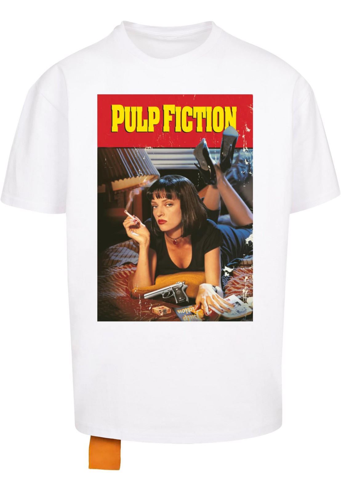 Pánské tričko Pulp Fiction Poster Oversize bílé