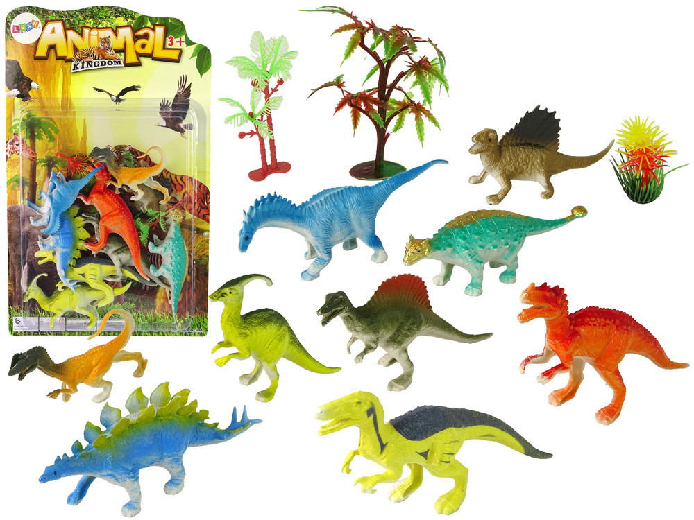 mamido Sada barevných figurek dinosaurů, 9 kusů