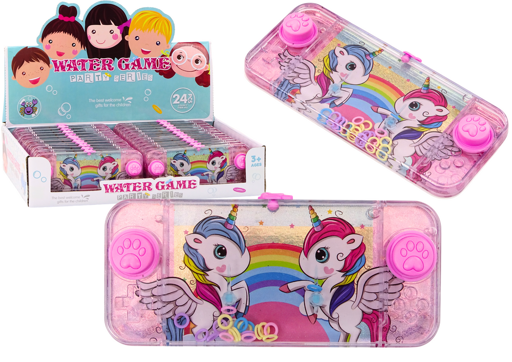 mamido Vodní hra dovednostní konzole růžová mini jednorožci ovladač konzole