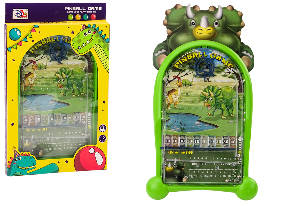 mamido Šikovnostní hra Pinball Dinosauři se stojanem zelená