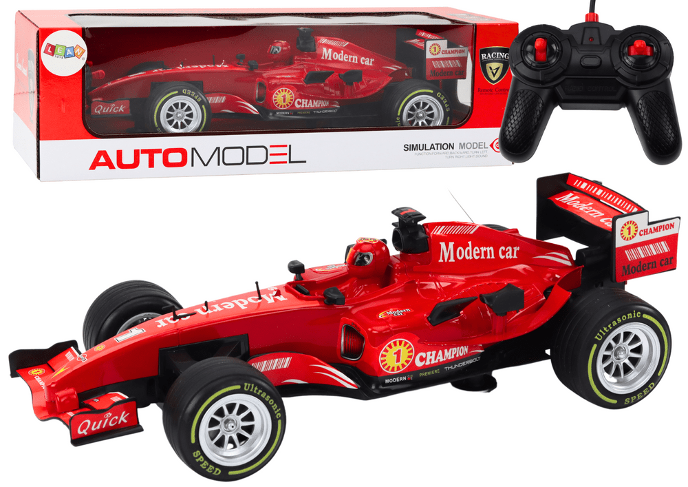 mamido RC závodní auto 1:12 červené se světly a zvuky