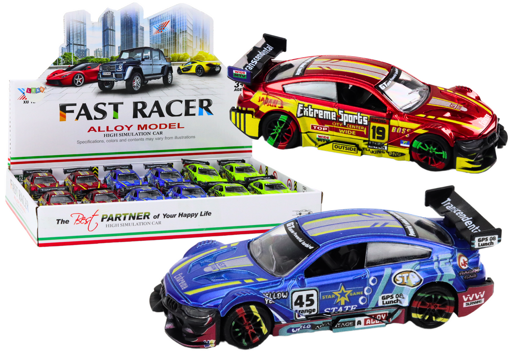 mamido Sportovní kovové auto závodní 1:36 pohon mix