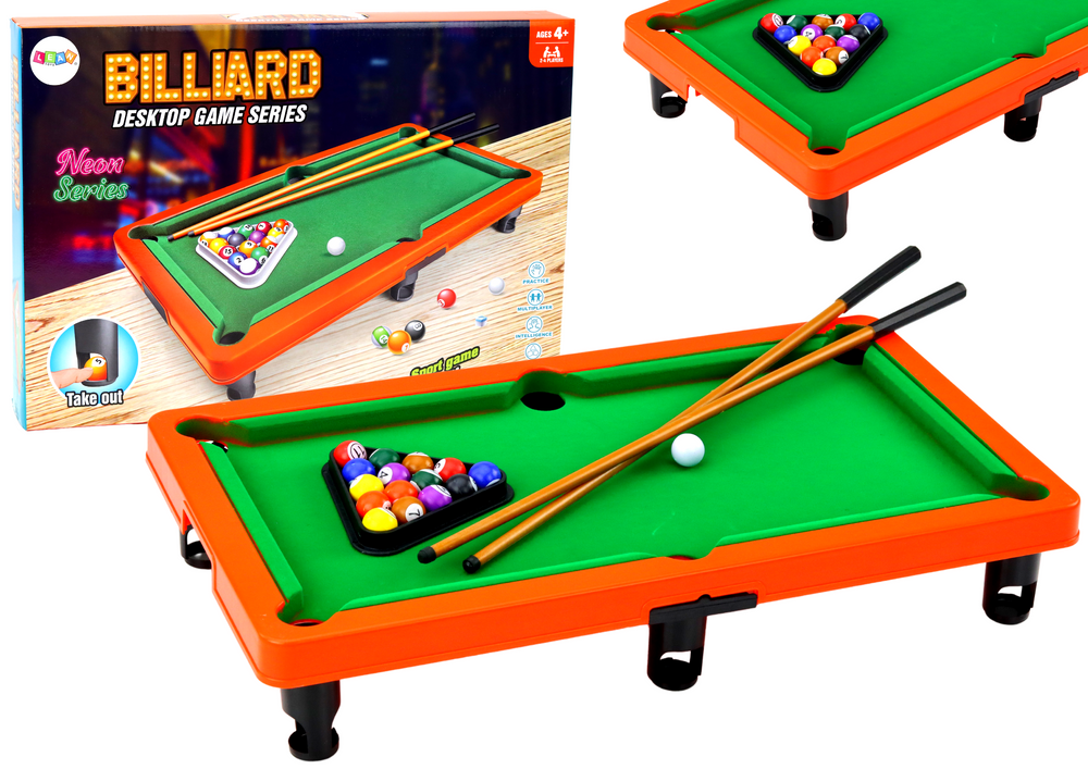 mamido Mini stolní billiard dovednostní hra 3 tága koule trojúhelník