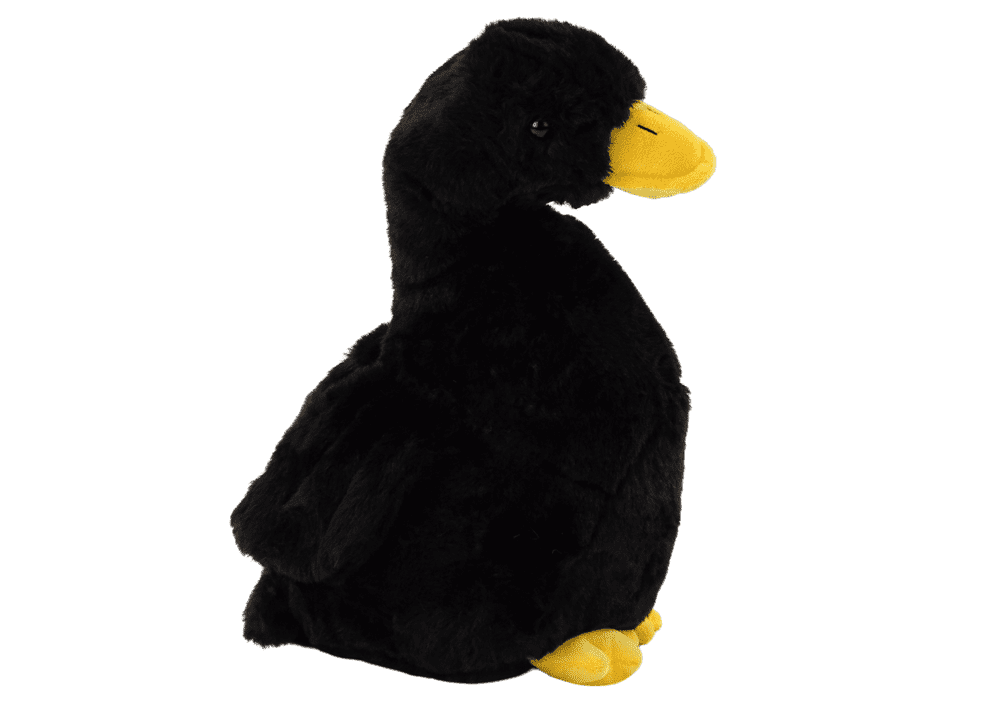 mamido Černá plyšová husa maskot plyšová hračka 30cm