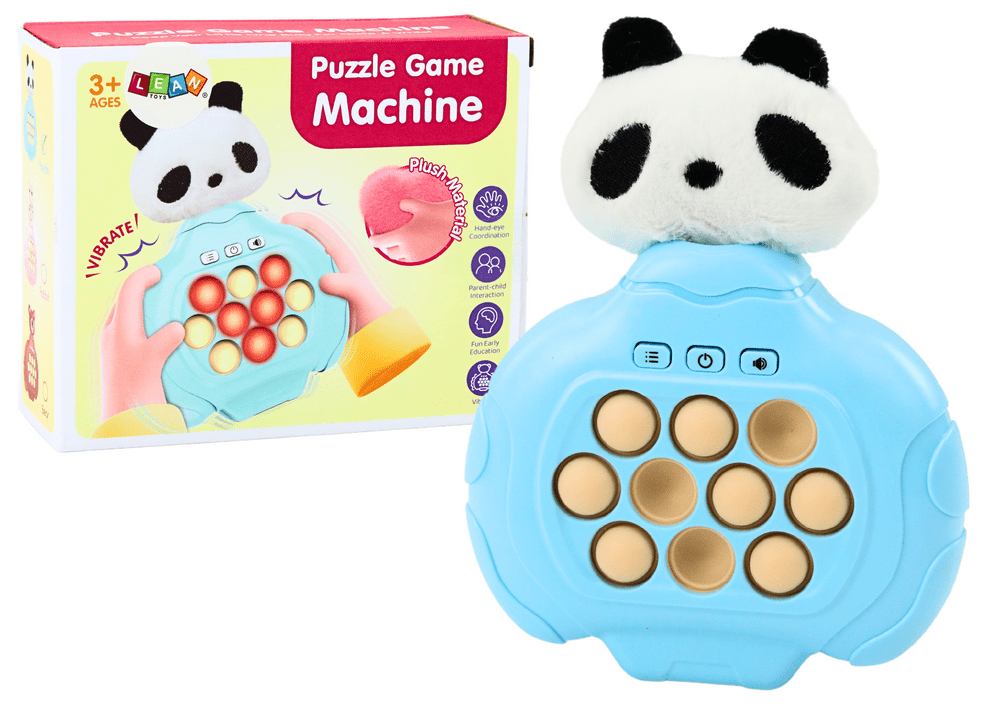 mamido Hra Pop-It Panda plyšová herní konzole obratnost vibrace smyslová