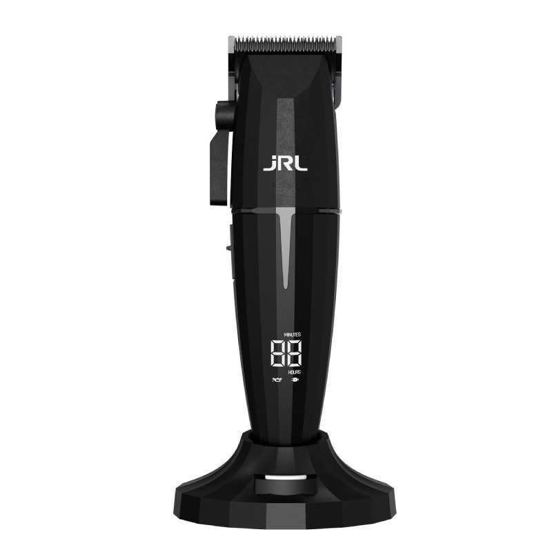 POŠKOZENÁ KRABICE: JRL ONYX 2020C-B Clipper Black - profesionální střihací strojek na akumulátor + Minerální olej M22, 200 ml