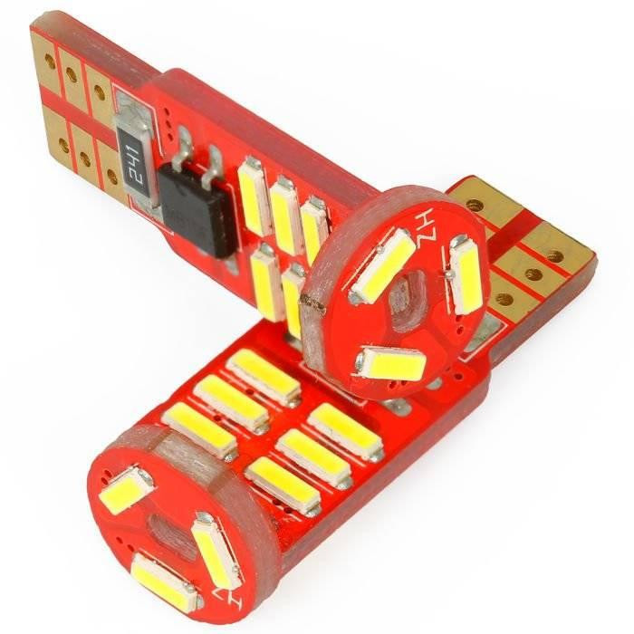 Interlook Auto LED žárovka W5W T10 15 SMD 4014 CAN BUS