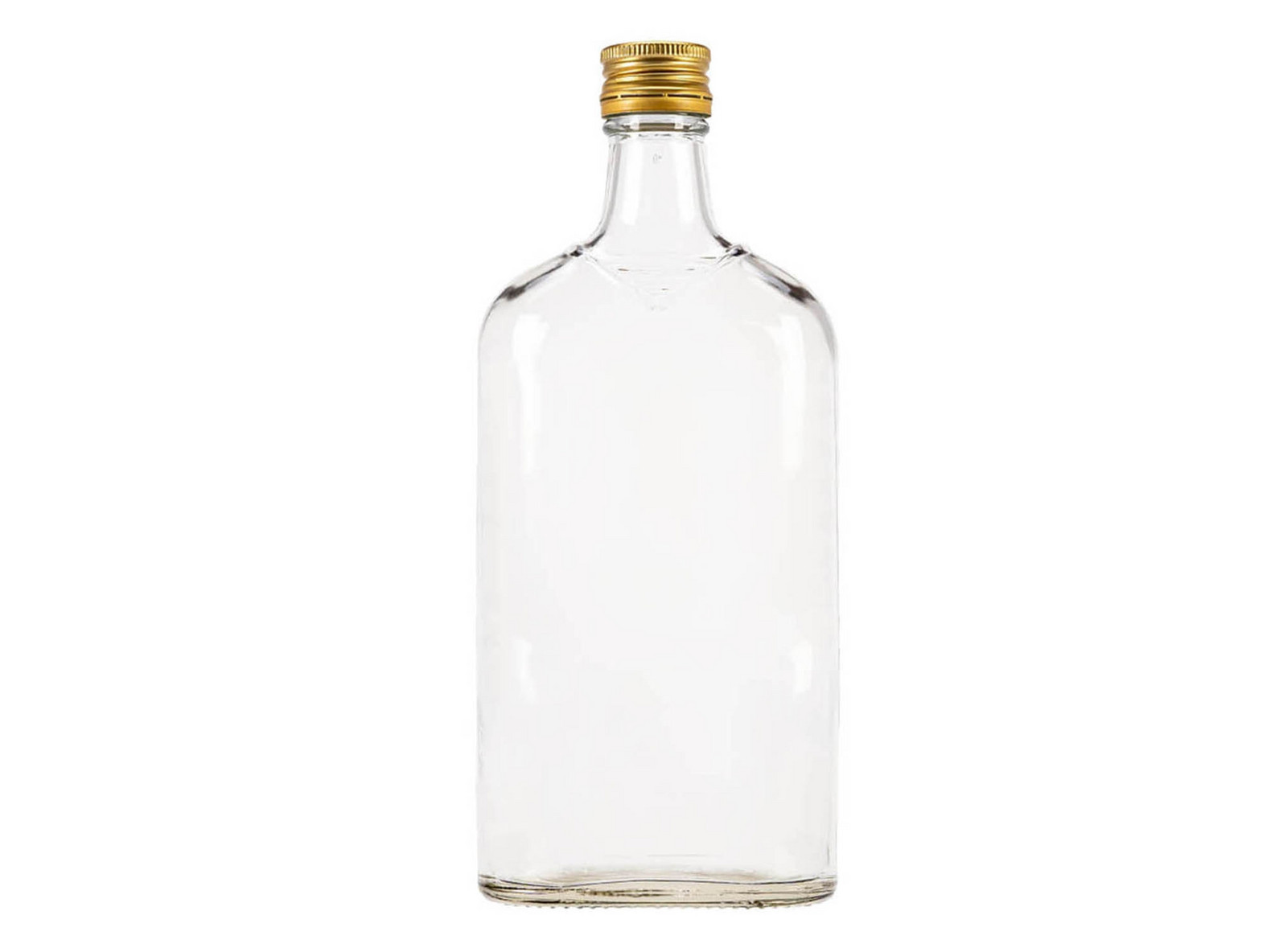 KOZÁČEK Láhev sklo  500ml PLACKA čirá s víčkem