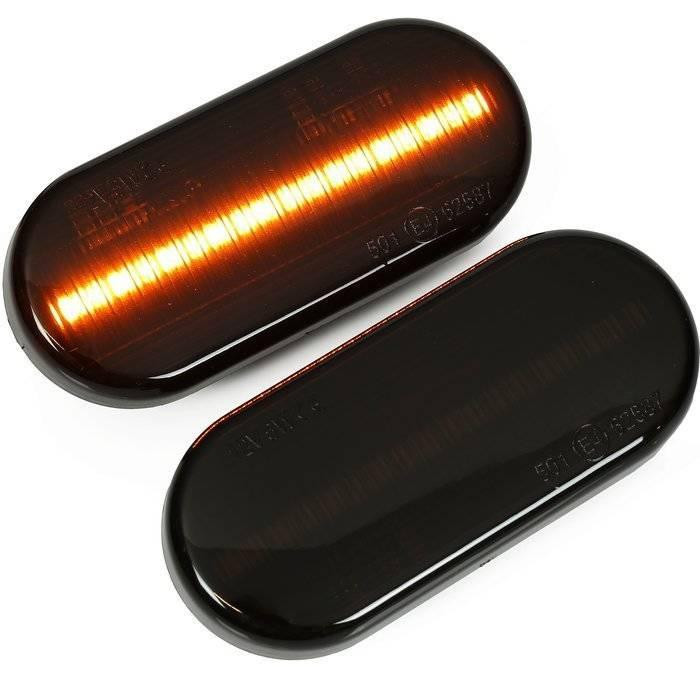 Interlook PL1812CB2-D | Boční směrová světla LED | kouřové stínidlo | dynamický | VW Bora, Golf 3 4, Passat, Lupo, Polo, Sharan, Vento, T5