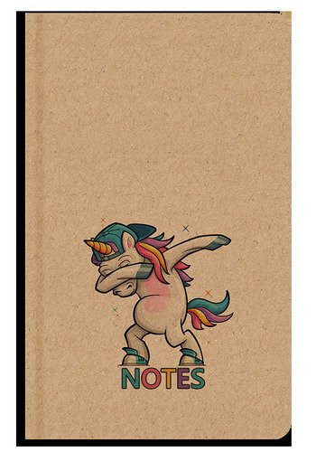 Notes linkovaný A5 kraft Unicorn