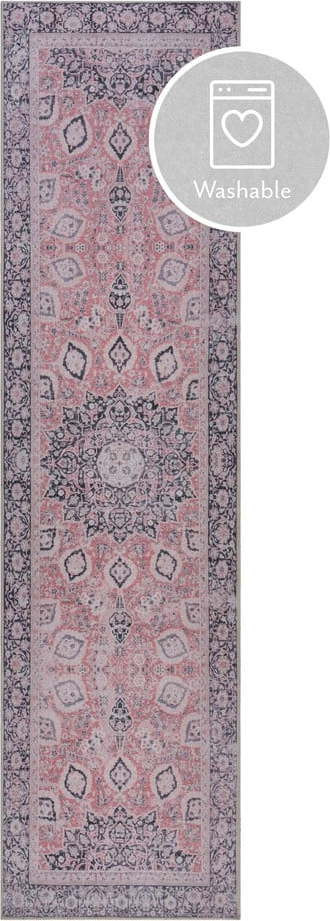 Růžový pratelný koberec běhoun 60x230 cm FOLD Somerton – Flair Rugs