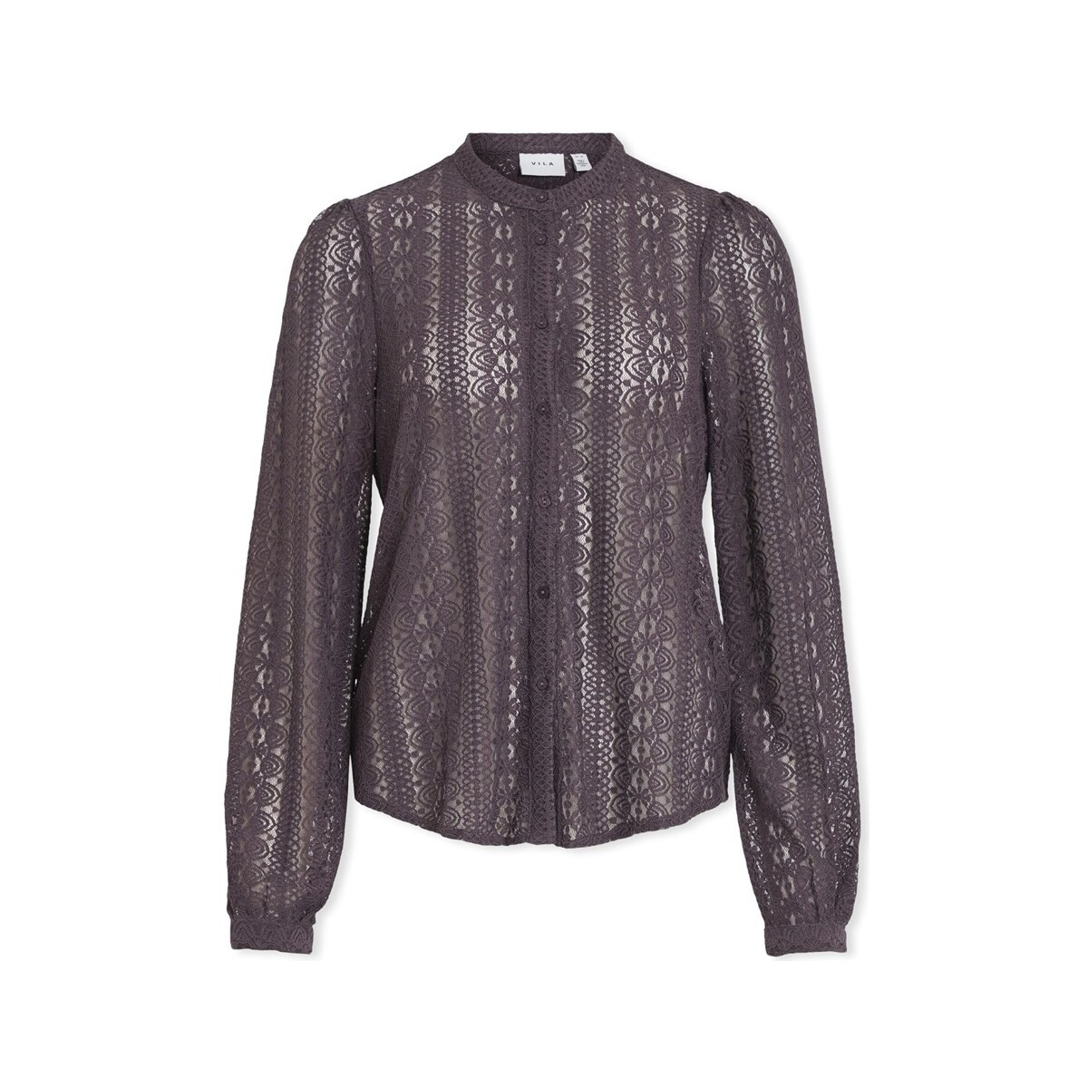 Vila  Noos Chikka Lace Shirt L/S - Plum Perfect  Fialová