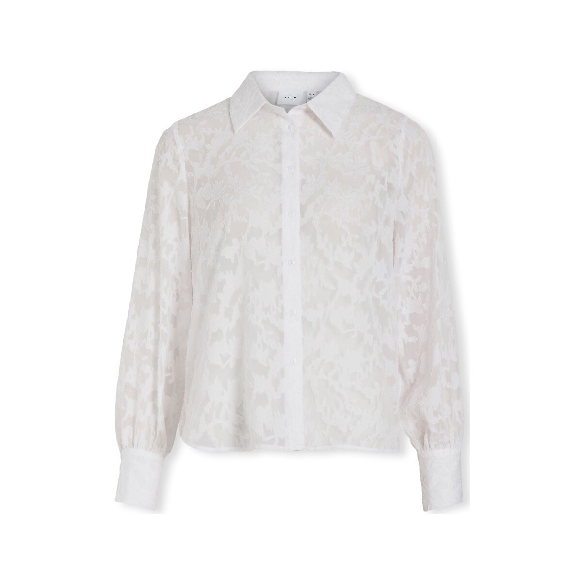 Vila  Noos Flema New Shirt L/S - Bright White  Bílá