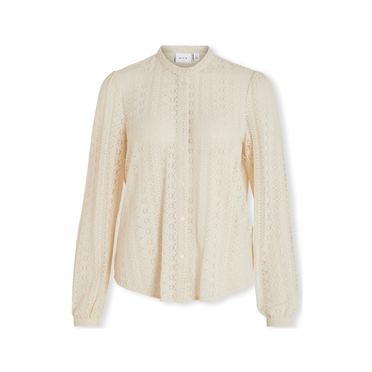 Vila  Noos Chikka Lace Shirt L/S - Birch  Béžová