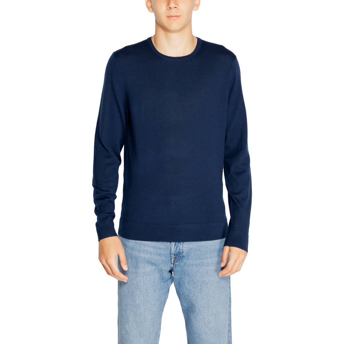 Calvin Klein Jeans  MERINO RWS CREW NECK K10K109474  Modrá