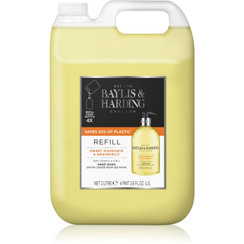 Baylis & Harding Sweet Mandarin & Grapefruit tekuté mýdlo na ruce náhradní náplň Refill 2000 ml