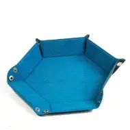 Foam Brain Games Velvet Leatherette Hex Dice Tray (Blue)