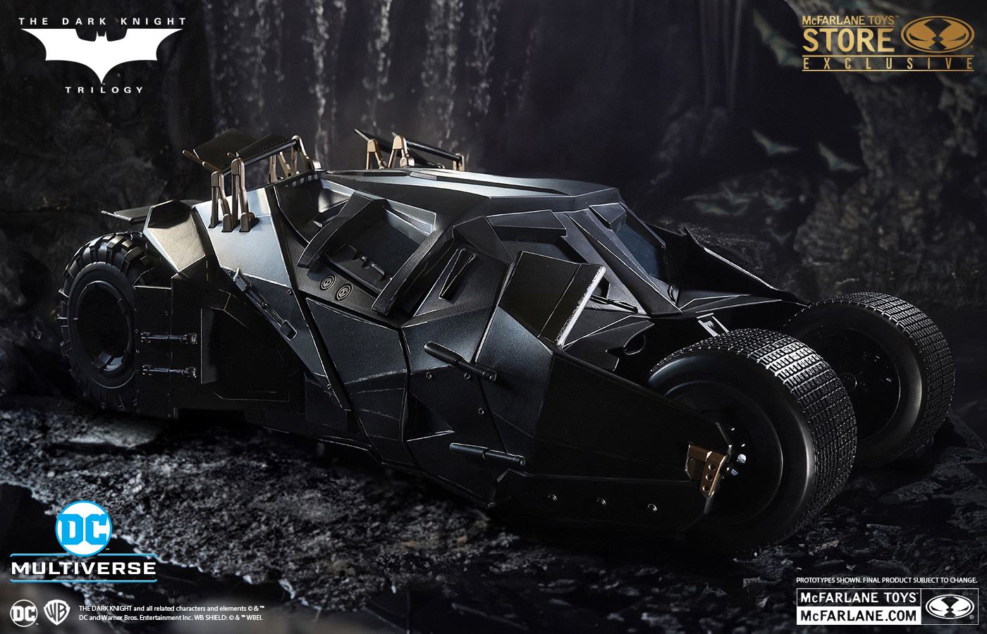 McFarlane | Batman The Dark Knight - Vehicle Tumbler (Gold Label) s figurkou Lucius Fox 46 cm