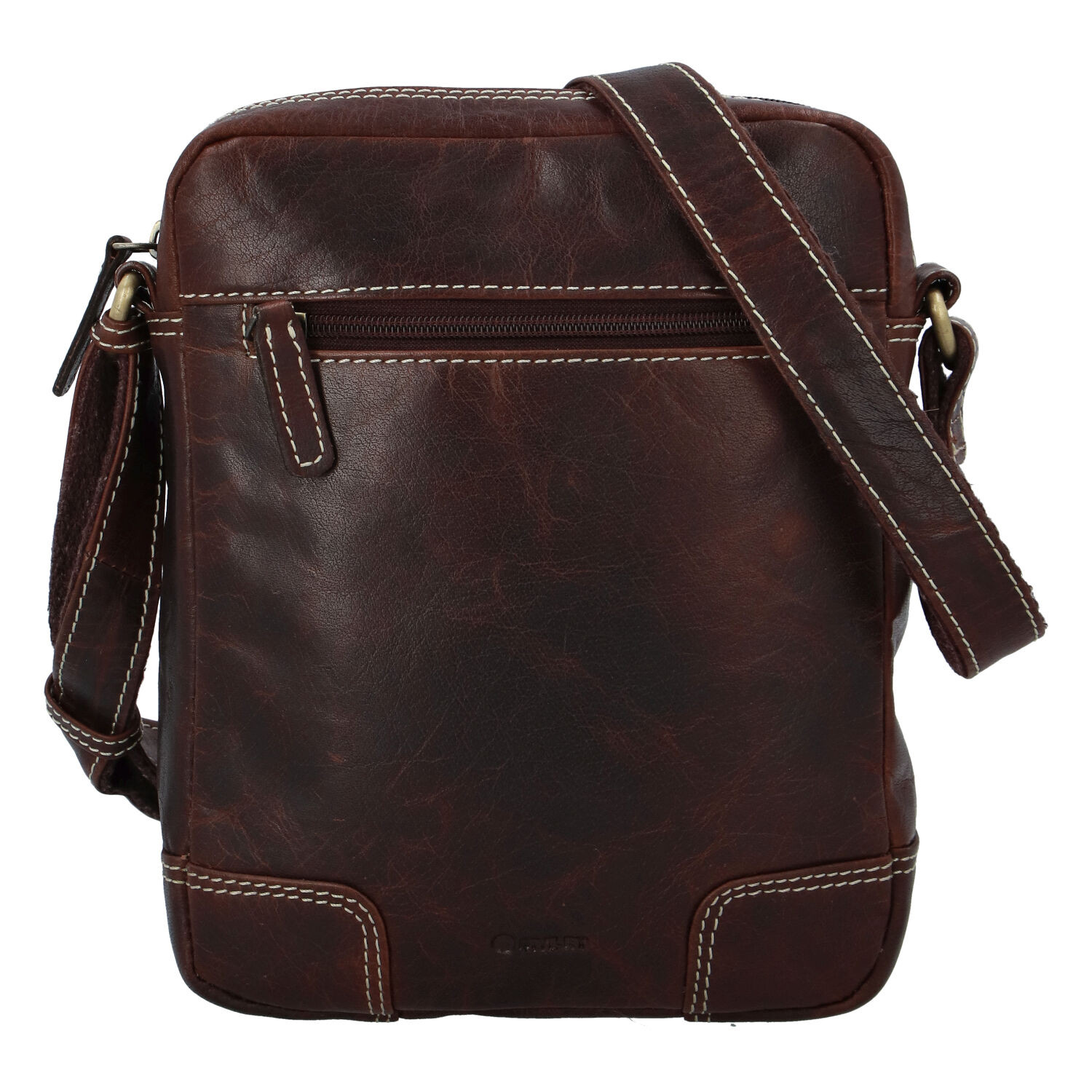 Pánská kožená crossbody taška Diviley wild cowboy, tmavě hnědá