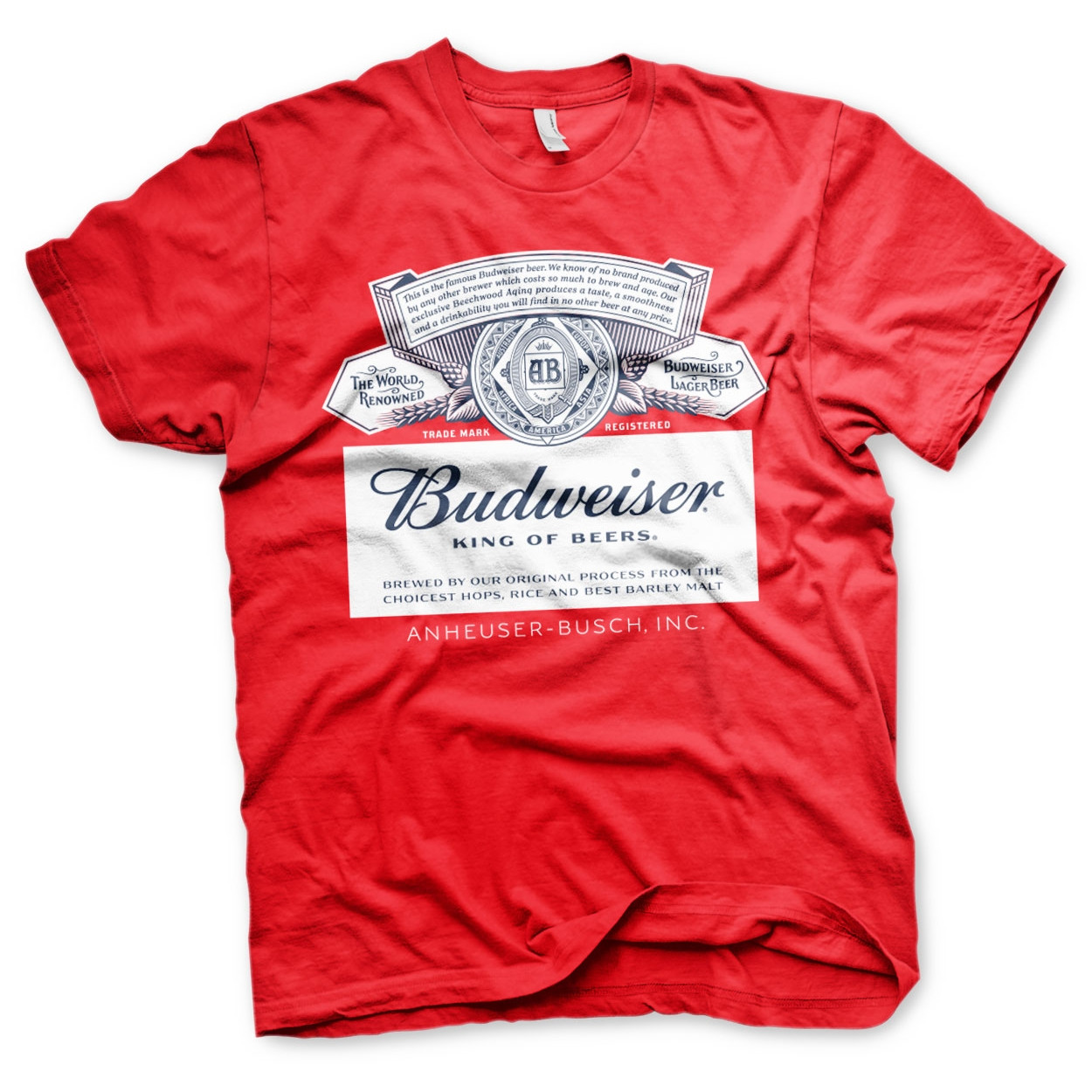 Triko Hybris Basic Tee Budweiser - červené, S