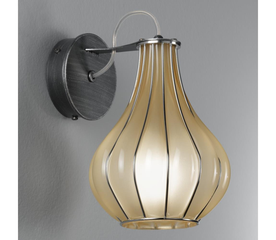 SIRU SIRU - Nástěnná lampa AURIGA 1xG9/30W/230V chrom/bílá benátské sklo