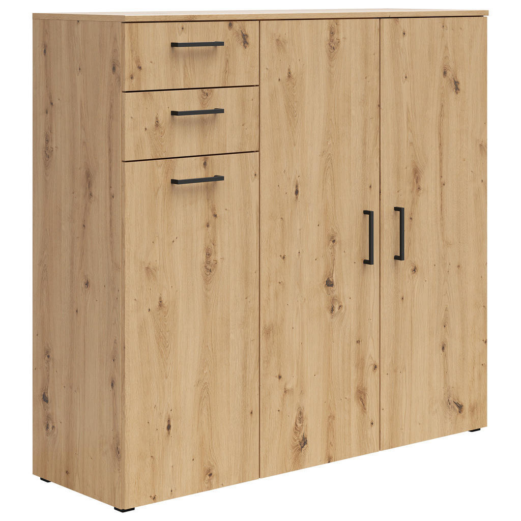 KOMODA, dub artisan, 120/115/40 cm