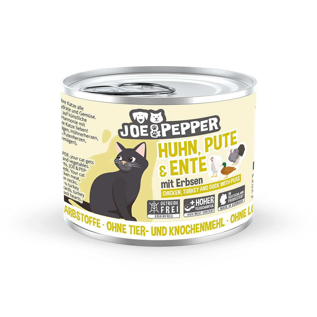 Joe & Pepper Cat kuře, krůta a kachna s hráškem 6× 200 g