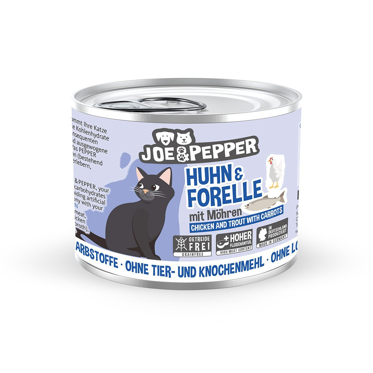 Joe & Pepper Cat kuřecí maso a pstruh s mrkví 6× 200 g