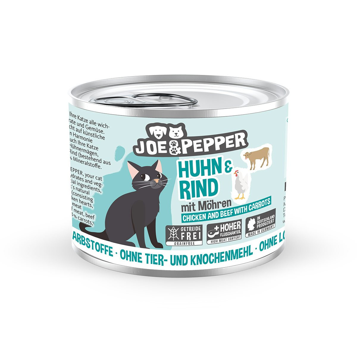 Joe & Pepper Cat kuřecí a hovězí maso s mrkví 6× 200 g