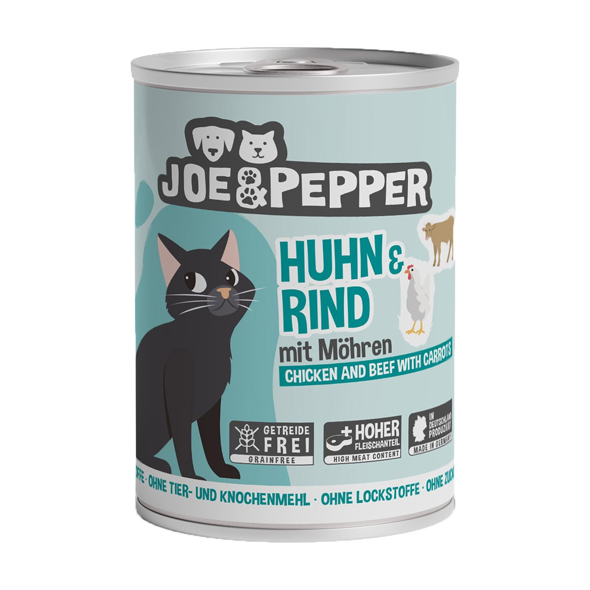 Joe & Pepper Cat kuřecí a hovězí maso s mrkví 6 × 400 g