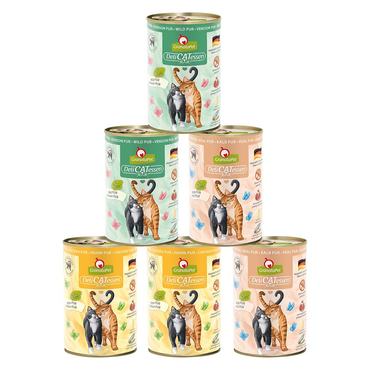 GranataPet DeliCatessen kombinované balení 2 PUR, 6 × 400 g