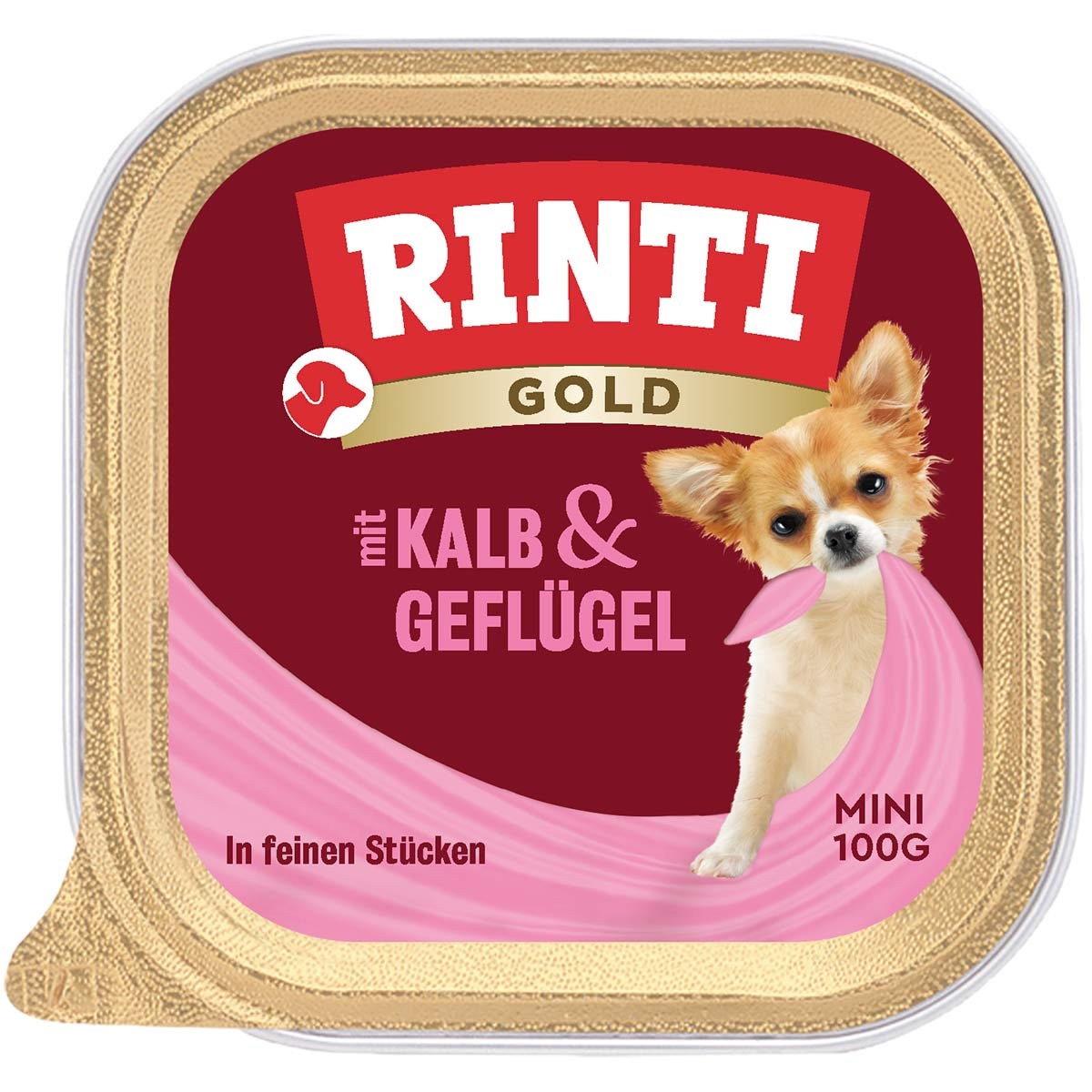 Rinti Gold Mini telecí a drůbeží maso 16 × 100 g