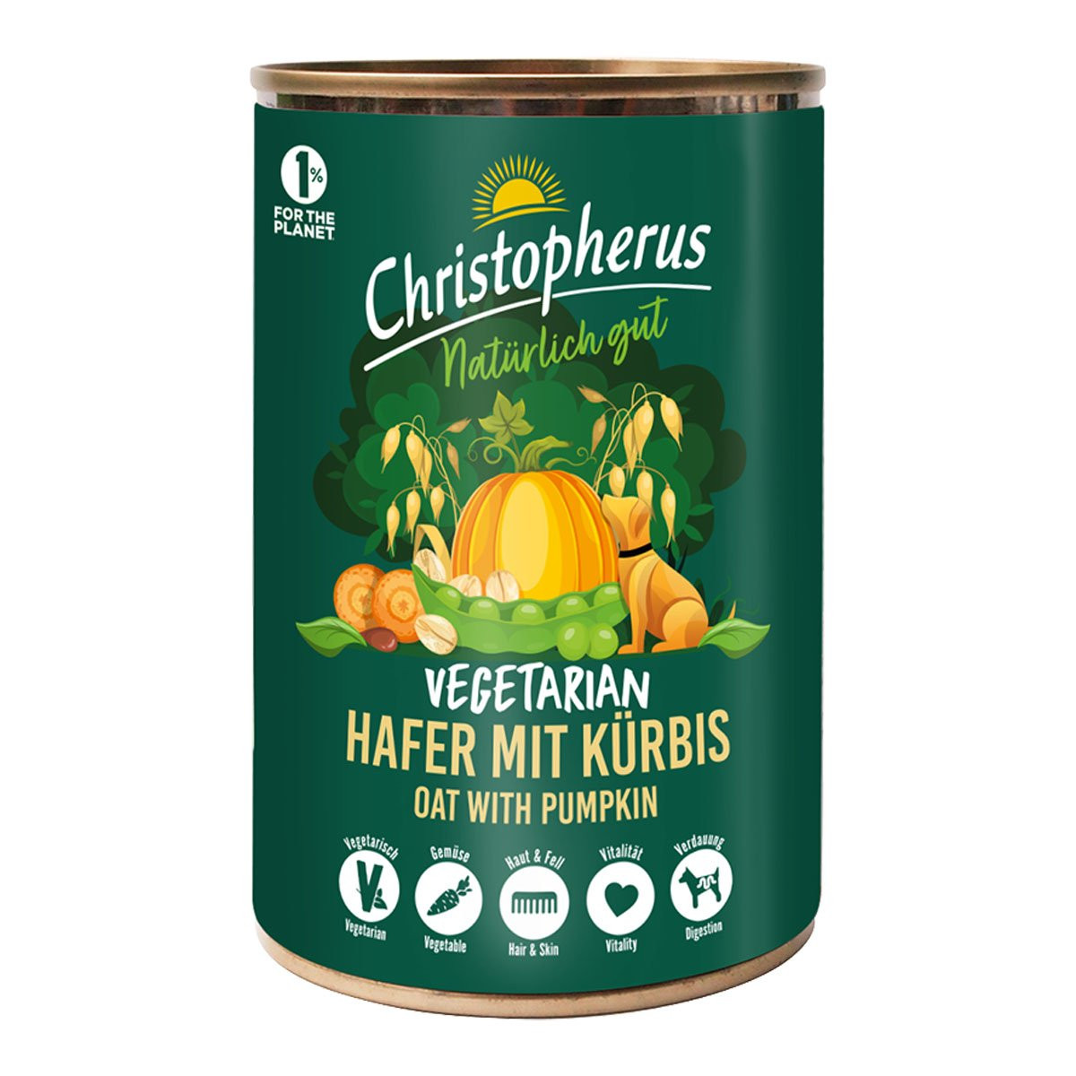 Christopherus Vegetarian - ovesné vločky s dýní 6 × 400 g